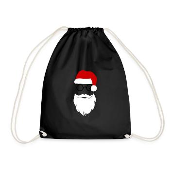 Hipster Santa - Turnbeutel - Schwarz - Vorne