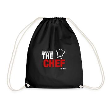 Have No Fear The Chef Is Here - Drawstring Bag - black - Front