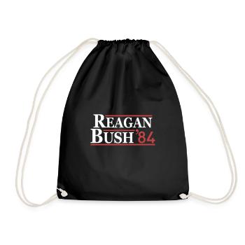 80s Vintage Reagan Bush 84 républicain politique - Sac de sport léger - noir - Devant