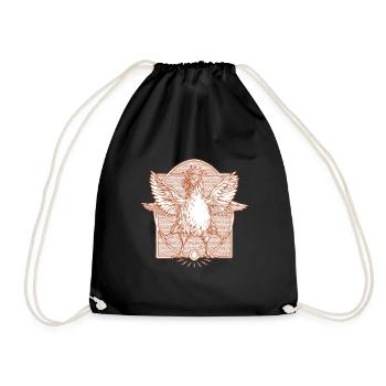 The rooster Vitruve3 - Drawstring Bag - black - Front