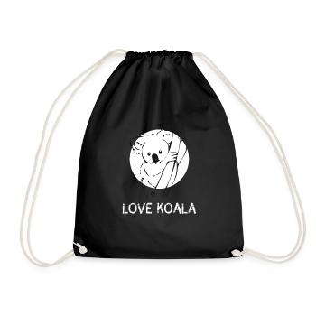 koala arbre dessin mignon Australie drôle - Sac de sport léger - noir - Devant