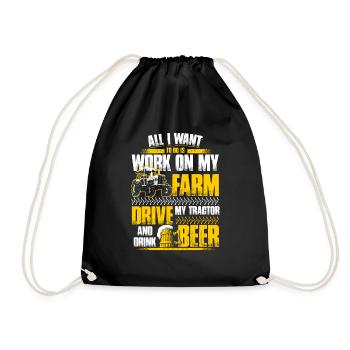 All I want to do - Farmer - EN - Sac de sport léger - noir - Devant