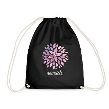 Namaste Yoga Lotus om Meditation chakra Energie sh - Turnbeutel - Schwarz - Vorne