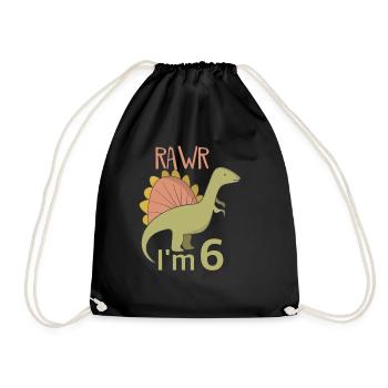 Pour six anniversaire pour les gars filles Spinosaurus - Sac de sport léger - noir - Devant