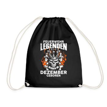 Feu de décembre - anniversaire - - légende - DE - Sac de sport léger - noir - Devant