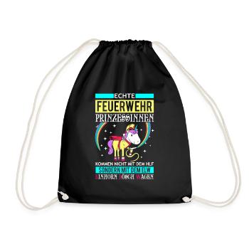 Princesse de feu - Licorne supprimer voiture - Sac de sport léger - noir - Devant