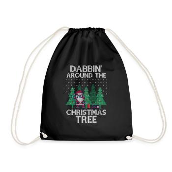 Dabbing Santa Dab Ugly Christmas Sweater - Turnbeutel - Schwarz - Vorne