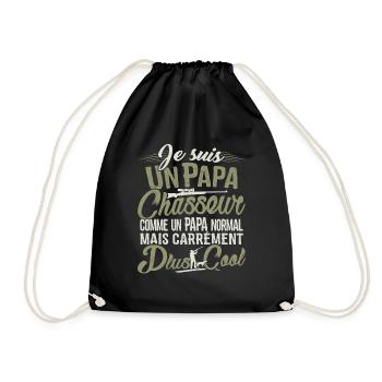 T-shirt Chasse - Papa Chasseur Plus Cool - Sac de sport léger - noir - Devant