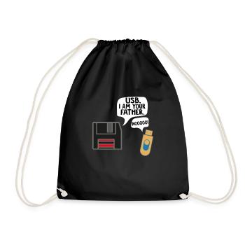 Computer Programmierer Nerd USB I am your father - Turnbeutel - Schwarz - Vorne