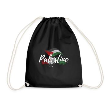 Freedom for Palestine Gift Gaza Israel - Drawstring Bag - black - Front