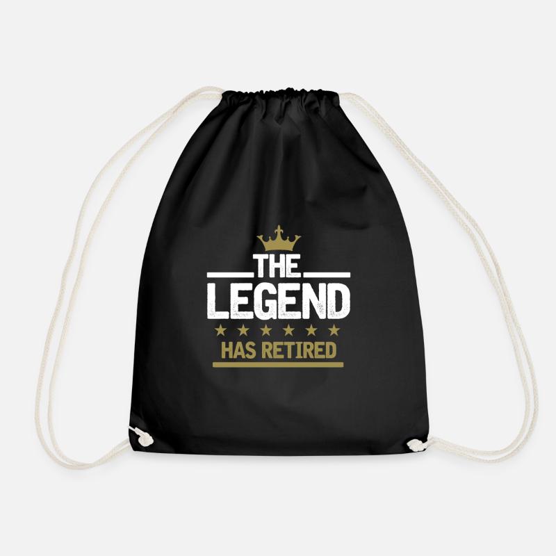 Eine Legende ist im Ruhestand Geschenk Idee - Turnbeutel - Schwarz