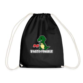 Motivation Dino cadeau Unstoppable faire observer - Sac de sport léger - noir - Devant