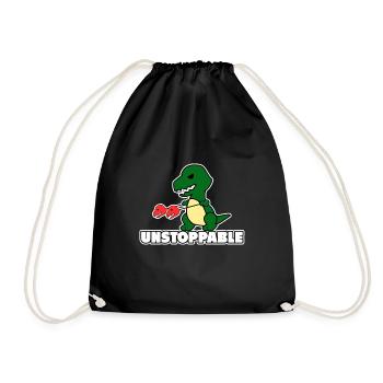T Rex Dino est imparable dinosaures cadeaux - Sac de sport léger - noir - Devant