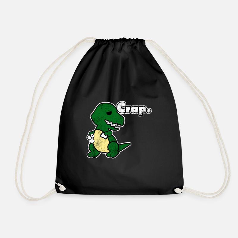 Dinosaurier Toilettenpapier dreckig Mist Dinos - Turnbeutel - Schwarz