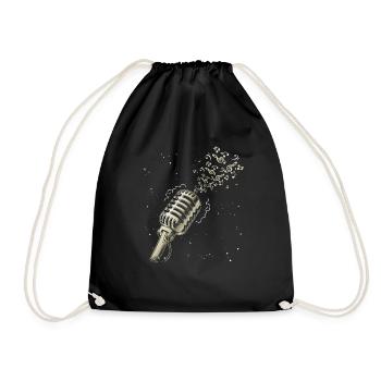 Vintage micro partitions explosion musique son plaisir - Sac de sport léger - noir - Devant