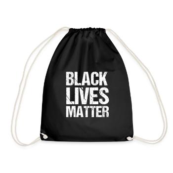 Black Lives Matter - Gift - Shirt - Turnbeutel - Schwarz - Vorne