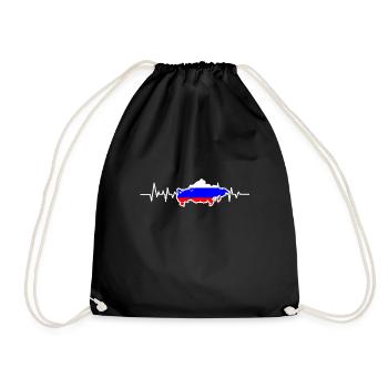 Russland - Turnbeutel - Schwarz - Vorne