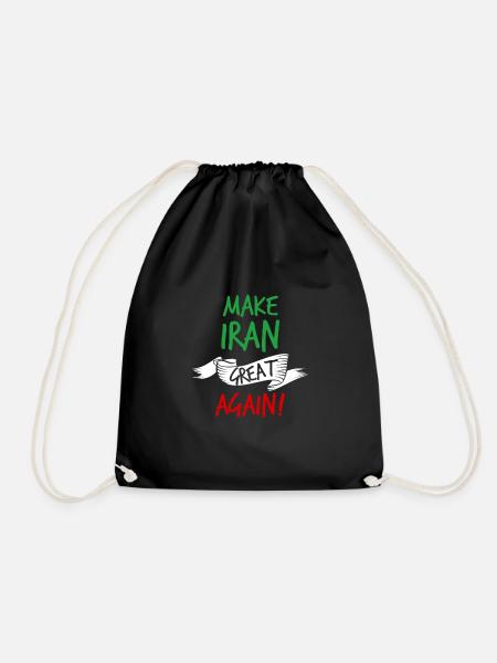 Make Iran Great Again colored v1 - Turnbeutel - Schwarz