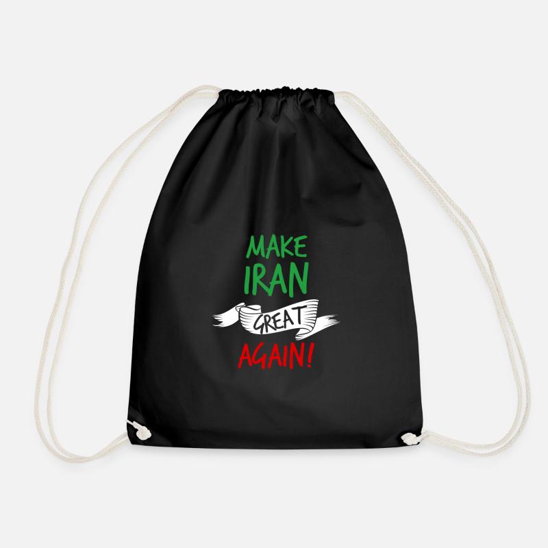Make Iran Great Again colored v1 - Turnbeutel - Schwarz