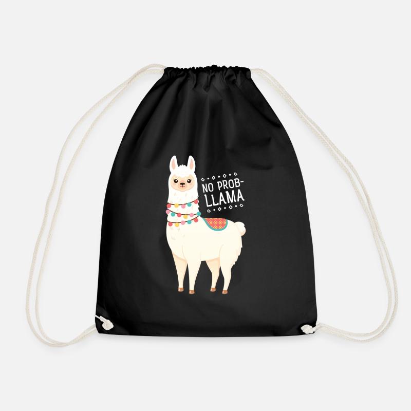 No Prob- Lllama - Turnbeutel - Schwarz
