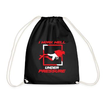Diver diving diving suit swimming gift - Drawstring Bag - black - Front