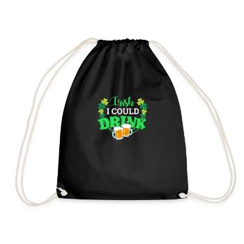 Irlandais que je pourrais boire - Chemise - Cadeau - Sac de sport léger - noir - Devant