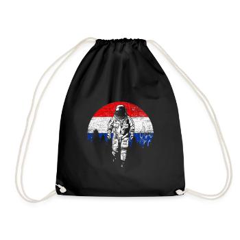 Netherlands - Drawstring Bag - black - Front