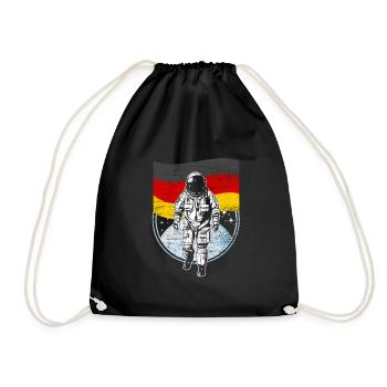 Allemagne drapeau dans l'espace des astronautes Lune - Sac de sport léger - noir - Devant