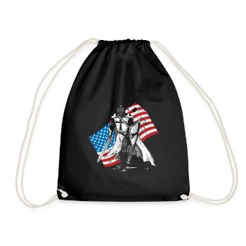Chevalier Croisé Amérique Usa Drapeau Jérusalem - Sac de sport léger - noir - Devant
