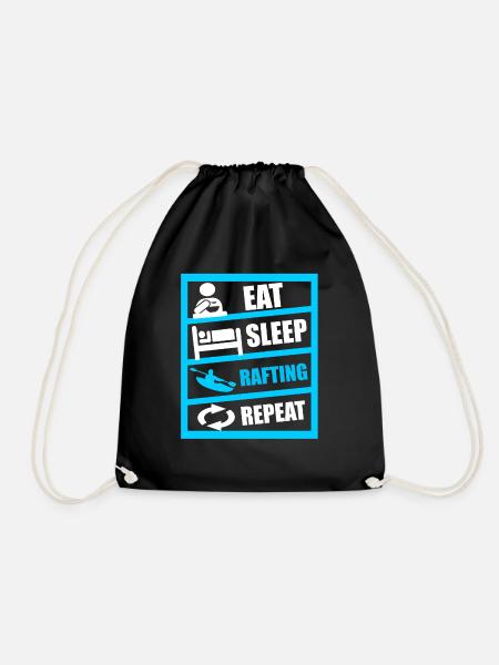Boating Water sports rafting - Drawstring Bag - black