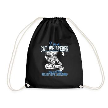Chats cadeau chat chat dame animal amusement - Sac de sport léger - noir - Devant