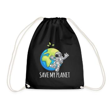 Astronaute Space Day Earth Environnement de cadeau - Sac de sport léger - noir - Devant