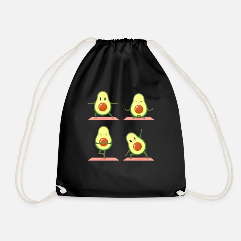 Avocado Yoga - Turnbeutel - Schwarz