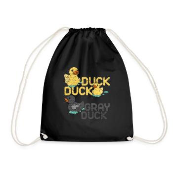 Canard canard ornithorynque animal vintage cadeau - Sac de sport léger - noir - Devant