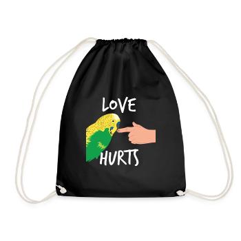 Wellensittich T-Shirt Papagei Lustiges Geschenk - Turnbeutel - Schwarz - Vorne