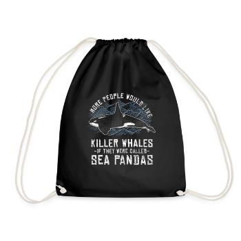 Killer whale orca fish eau de mer cadeau - Sac de sport léger - noir - Devant