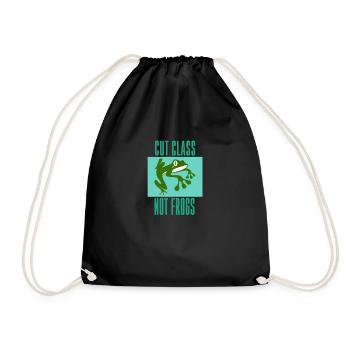Cut Class Not Frogs Animal Protection Gift - Drawstring Bag - black - Front