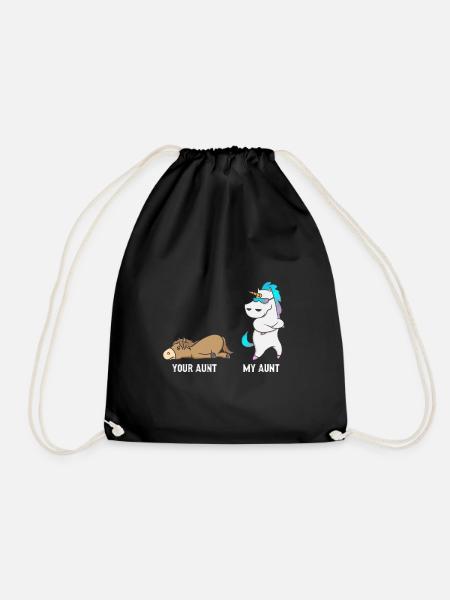 Licorne cheval votre tante mon cadeau de tante - Sac de sport léger - noir