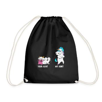 Vache de licorne Votre tante Mon cadeau de tante FR - Sac de sport léger - noir - Devant