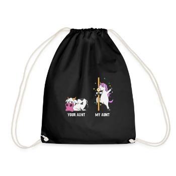 Vache de licorne Votre tante Mon cadeau de tante FR - Sac de sport léger - noir - Devant