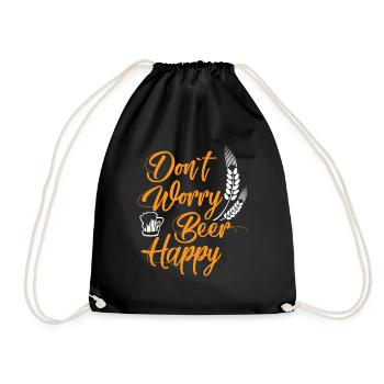 Mach dir keine Sorgen.. - Geschenk - Turnbeutel - Schwarz - Vorne
