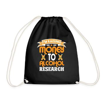 I collect money for the alcohol research gift - Drawstring Bag - black - Front