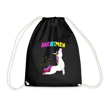 Breathe Inhale Unicorn Yoga Licorne Fitness Fan - Sac de sport léger - noir - Devant