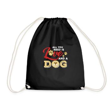 Amoureux des chiens - Sac de sport léger - noir - Devant