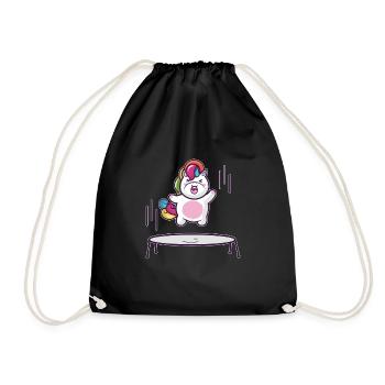 Unicorn trampoline - Turnbeutel - Schwarz - Vorne