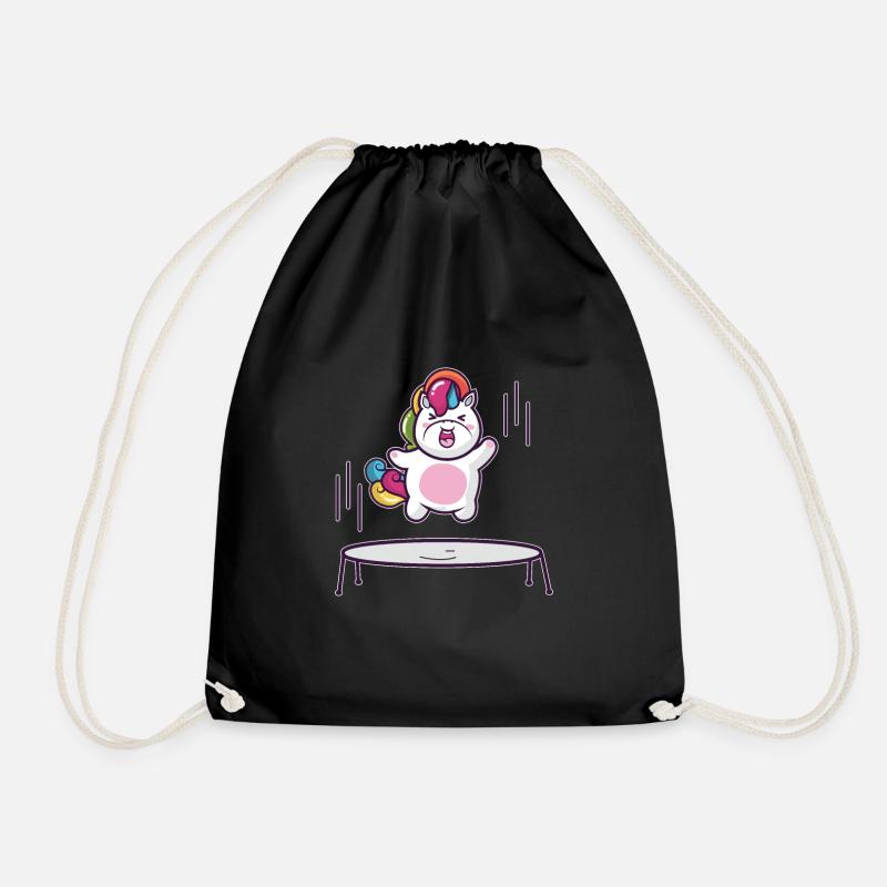 Unicorn trampoline - Turnbeutel - Schwarz