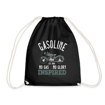 Gasoline - No Gas No Glory - Turnbeutel - Schwarz - Vorne