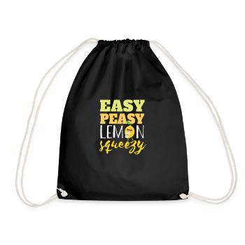 Easy Peasy Lemon Squeezy - Turnbeutel - Schwarz - Vorne