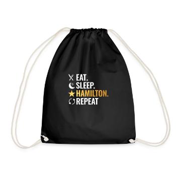 Mangez Sleep Répétez Hamilton - Sac de sport léger - noir - Devant