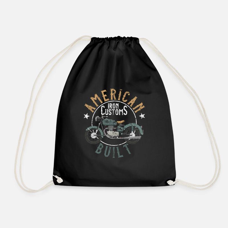 Biker Life USA American Motorcycle - Turnbeutel - Schwarz